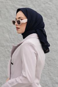 Lamelif Mio Caz Eşarp Koyu Lacivert