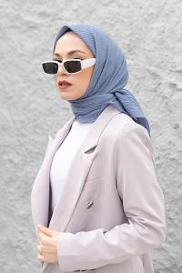 Plum Green Cotton Fabric Straight Shawl