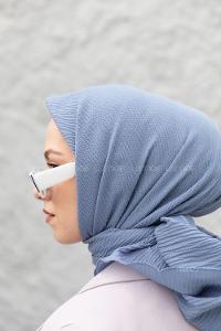 Plum Green Cotton Fabric Straight Shawl