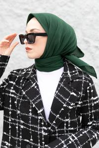 Lamelif Mio Caz Eşarp Zümrüt Yeşili