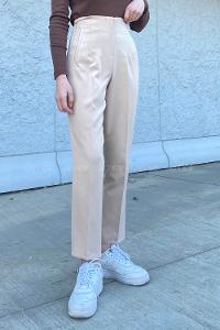 Brown With Milk Cotton Fabric High Waist Comfortable Pants