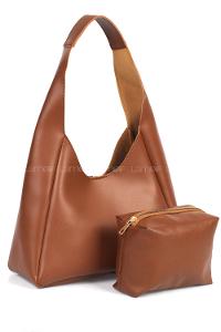Tan Buckle Skin Hand Bag Bag