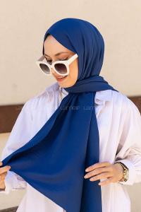 Lamelif Pamuk Caz Şal Koyu Mavi
