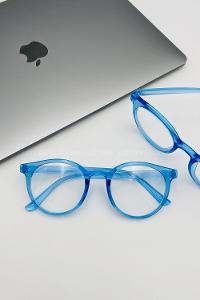 Lamelif Ayris -Mavi Çerçeve Şeffaf Cam- Güneş Gözlüğü