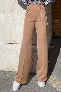 Brown With Milk Cotton Fabric High Waist Comfortable Pants