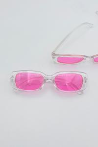 Lamelif Şeffaf Çerçeve Pembe Lua Güneş Gözlüğü