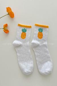 Lamelif Ananas Desen Kolej Çorap