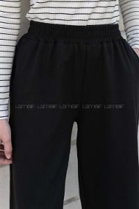 Lamelif Bel Ve Paça Lastikli Eşofman Siyah