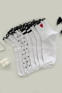 Lamelif  4lü Fırfırlı Desenli Kolej Çorap
