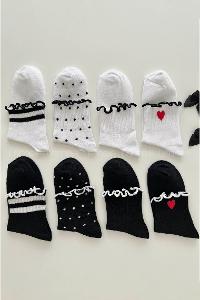 Lamelif 8li Fırfırlı Soket Çorap