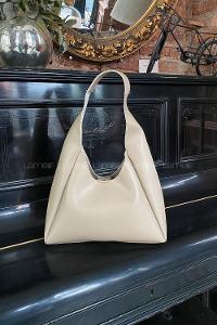 Lamelif Omuz Askılı Deri Görünümlü Kadın Çanta Vizonrengi