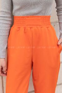 Orange Regular Trousers Elastic Waist Regular Cut Bottom Tracksuit