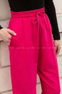 Fuchsia Regular Trousers Elastic Waist Regular Cut Bottom Tracksuit