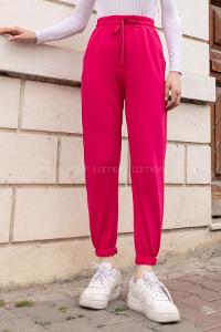 Fuchsia Regular Trousers Elastic Waist Regular Cut Bottom Tracksuit