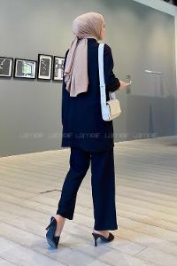 Lamelif Kolyeli Bürümcük Takım Siyah