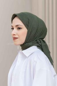 Khaki Cotton Fabric Straight Scarf