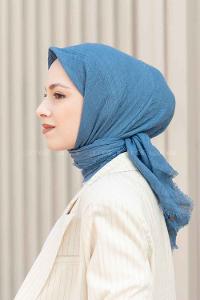 Lamelif Bürümcük Eşarp İndigo
