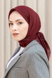 Lamelif Bürümcük Eşarp Koyu Bordo