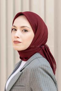 Lamelif Bürümcük Eşarp Koyu Bordo