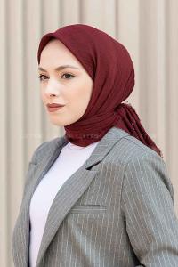 Lamelif Bürümcük Eşarp Koyu Bordo