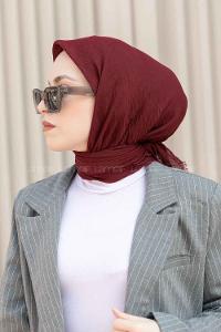 Lamelif Bürümcük Eşarp Koyu Bordo