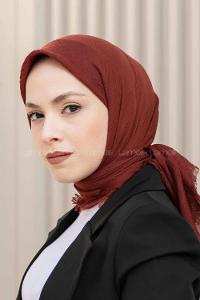 Lamelif Bürümcük Eşarp Koyu Kiremit