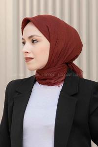 Lamelif Bürümcük Eşarp Koyu Kiremit