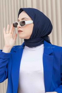 Lamelif Bürümcük Eşarp Lacivert