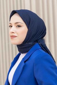 Lamelif Bürümcük Eşarp Lacivert