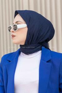 Lamelif Bürümcük Eşarp Lacivert
