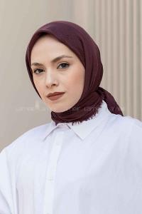 Plum Cotton Fabric Straight Scarf