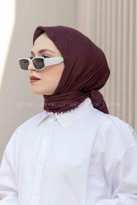 Plum Cotton Fabric Straight Scarf
