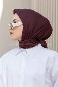 Plum Cotton Fabric Straight Scarf
