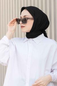 Lamelif Bürümcük Eşarp Siyah
