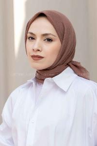 Lamelif Bürümcük Eşarp Tozlu Kahve