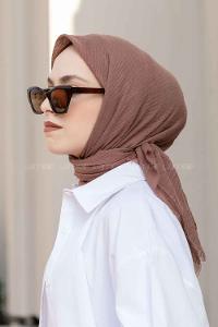 Lamelif Bürümcük Eşarp Tozlu Kahve