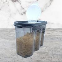 BUFFER® 2 Kapaklı Ölçekli Erzak Saklama Kabı - 1,2 Litre