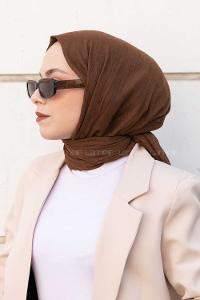 Lamelif Bambu Şal Kahverengi