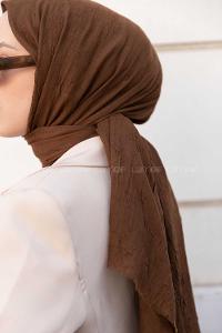 Lamelif Bambu Şal Kahverengi