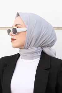 Lamelif Krimkıl Eşarp Gri