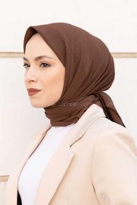 Lamelif Krimkıl Eşarp Kahverengi