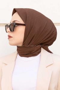 Lamelif Krimkıl Eşarp Kahverengi