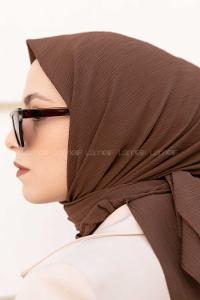 Lamelif Krimkıl Eşarp Kahverengi