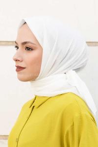Lamelif Krimkıl Eşarp Kırık Beyaz
