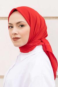 Lamelif Krimkıl Eşarp Kırmızı