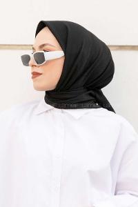 Lamelif Krimkıl Eşarp Siyah