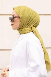 Lamelif Bambu Şal Yağ Yeşili