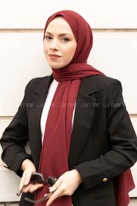 Lamelif Krinkıl Şal Koyu Bordo
