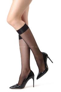 Lamelif İnce Dizaltı Çorabı 20 Denye Siyah