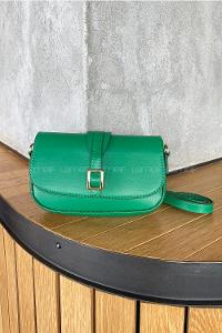 Lamelif Tokalı Çapraz Askılı Kadın Çanta Yeşil